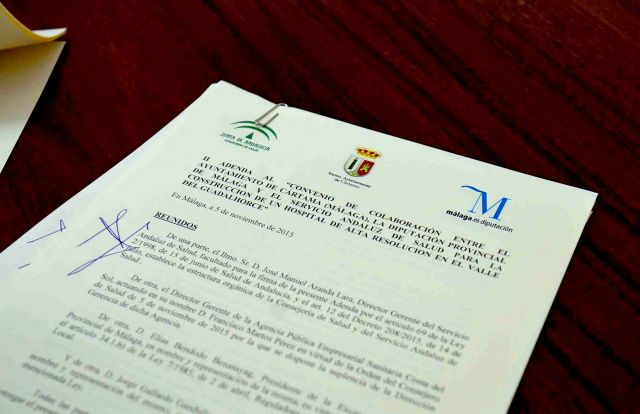foto de El Ayuntamiento de Cártama ya ha firmado la adenda del convenio del Hospital del Guadalhorce