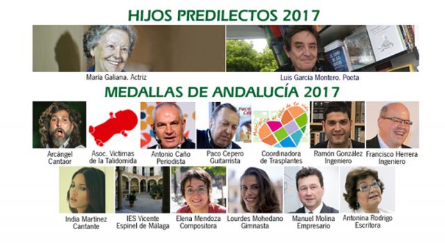 foto de Distinciones de Hijos Predilectos y Medallas de Andalucía 2017