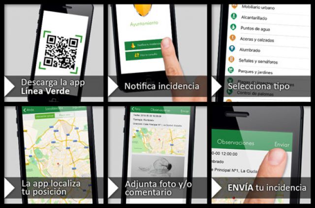 foto de La App Línea Verde permite a la ciudadanía informar de cualquier incidencia en la vía pública