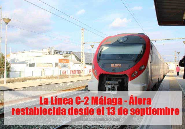 foto de La Línea C-2 Málaga-Álora restablecida desde el 13 de septiembre