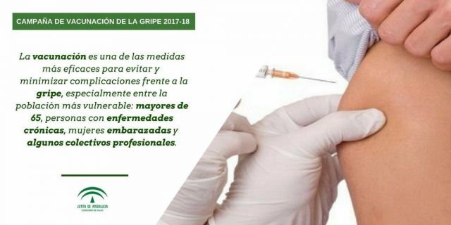 foto de La campaña de vacunación de la gripe 2017/2018 dará comienzo el próximo lunes 23 de octubre