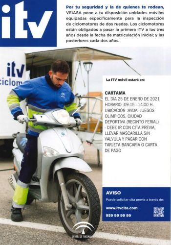 foto de ITV móvil para ciclomotores en Cártama el 25 de enero
