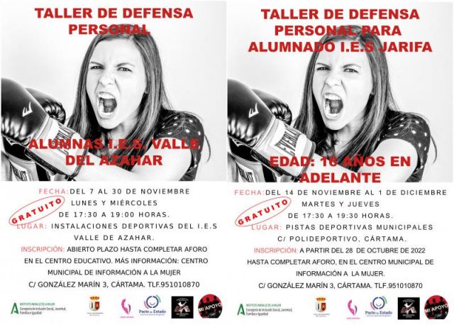 foto de Taller gratuito de defensa personal para alumnas de los institutos de Cártama