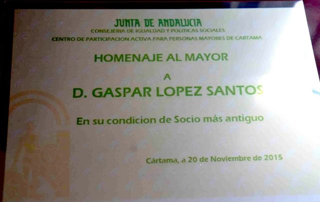 foto de El Centro de Participación Activa para Personas Mayores de Cártama ha celebrado un Homenaje al Mayor