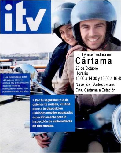 foto de 28 de octubre, la ITV móvil para ciclomotores estará instalada en Cártama