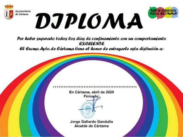 foto de Ayuntamiento Cártama quiere agradecer con un diploma el buen comportamiento de los niños durante el Estado de Alarma