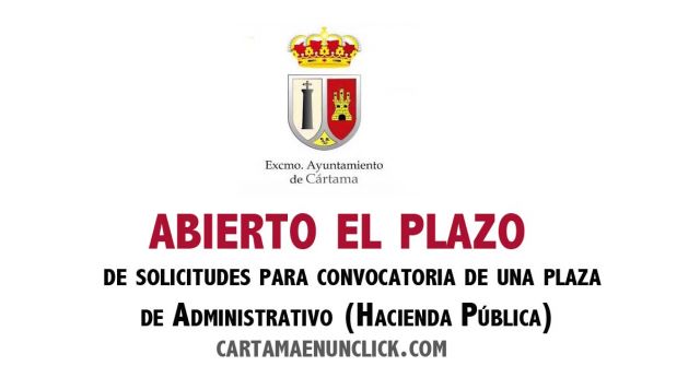 foto de Plazo de solicitudes para plaza de Administrativo (Hacienda Pública)
